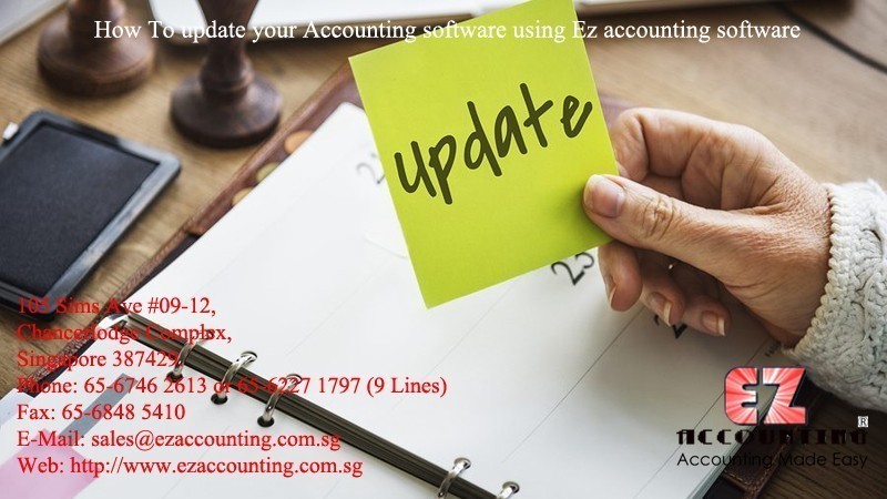 How To update your Accounting software using Ez accounting software